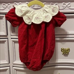 Red and White Kids One Piece